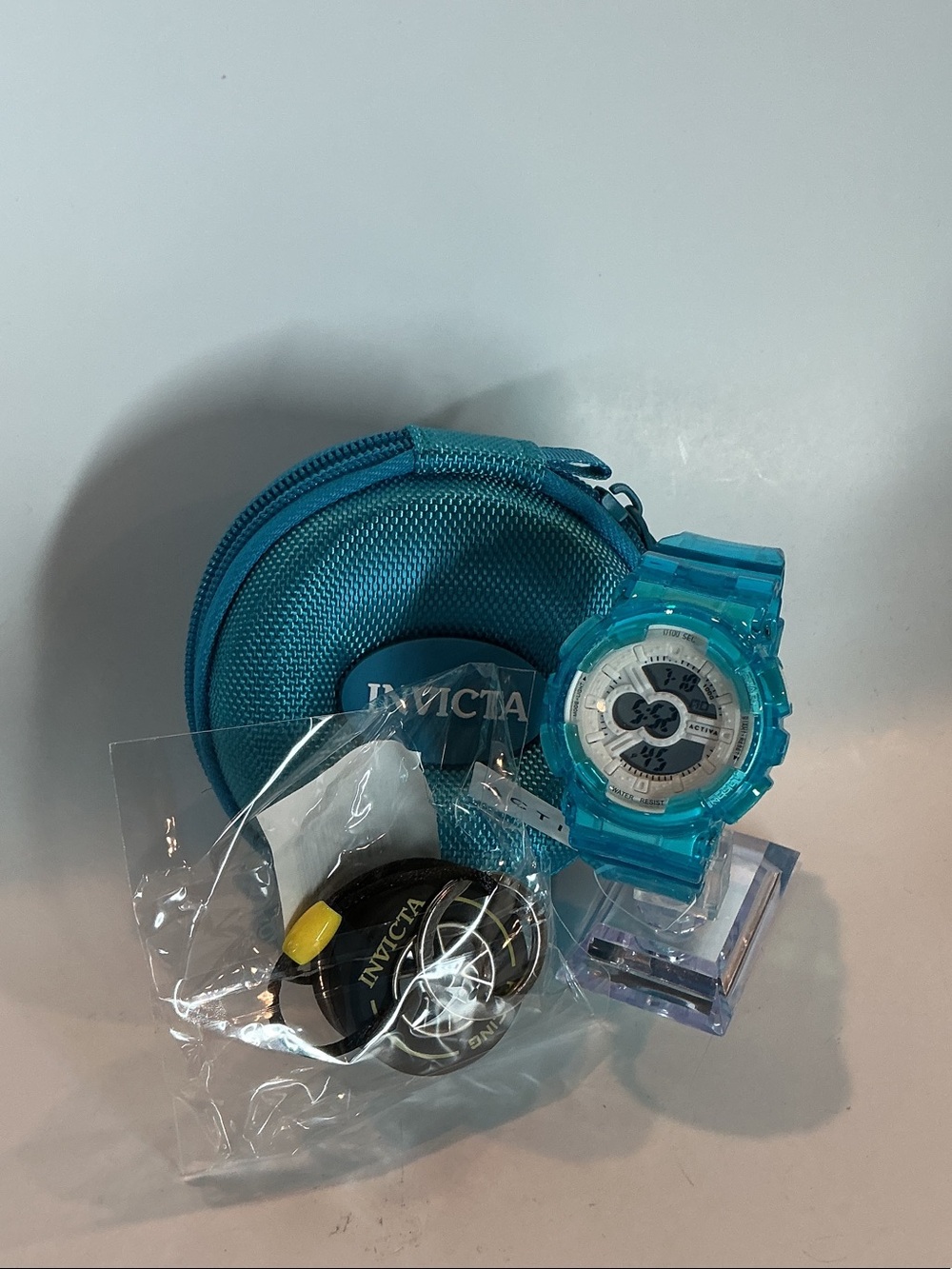 Invicta Teal Transparent Sport Watch with Matching Case-ACW-GA-L-501